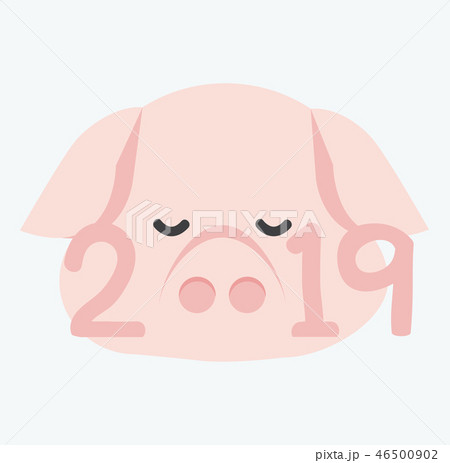 New 2019 Year with pig face New 2019 Year with pig face 46500902