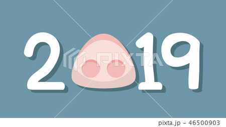 New 2019 Year with pig nose 46500903