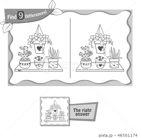 houseplants find 9 differences 46501174