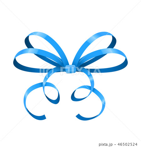 Blue bow. Thin tied ribbon Blue bow. Thin tied ribbon 46502524