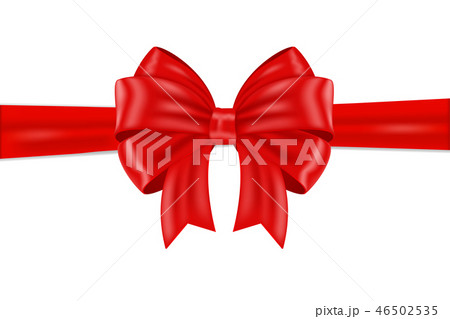 Red ribbon bow wrapping 46502535