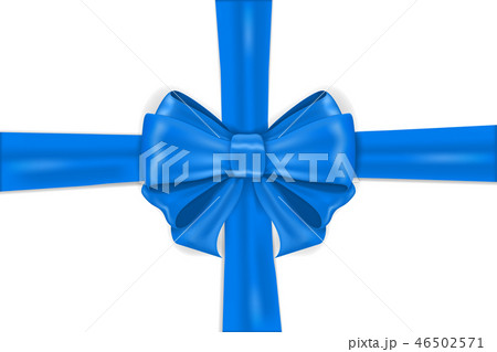 Blue ribbon bow wrapping Blue ribbon bow wrapping 46502571