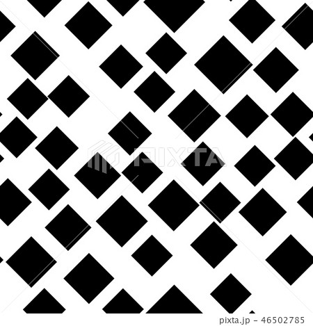 Seamless abstract geometric pattern of black squares in random order. Simple flat vector 46502785