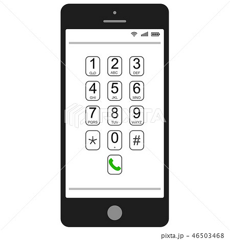 Smartphone mobile phone dialer, vector features Smartphone mobile phone dialer, vector features 46503468