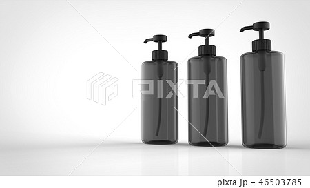 ボトル 黒 3 右のイラスト素材