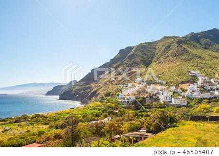 Beautiful view Igueste de San Andres small village on Tenerife Canary Islands Beautiful view Igueste de San Andres small village on Tenerife Canary Islands 46505407