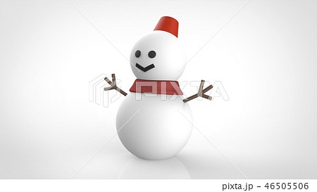 雪だるま 腕ありのイラスト素材