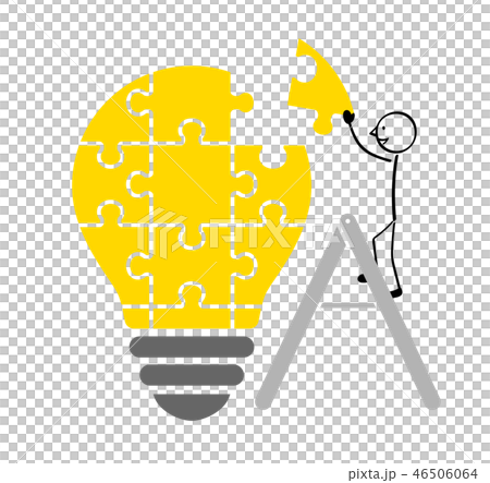 Light bulb puzzle and person 46506064