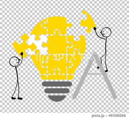 Light bulb puzzle and people Light bulb puzzle and people 46506066