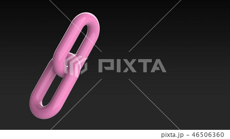 リンクアイコン ピンク 左 黒背景のイラスト素材