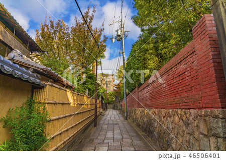 京都 秋の石塀小路 京都 秋の石塀小路 46506401
