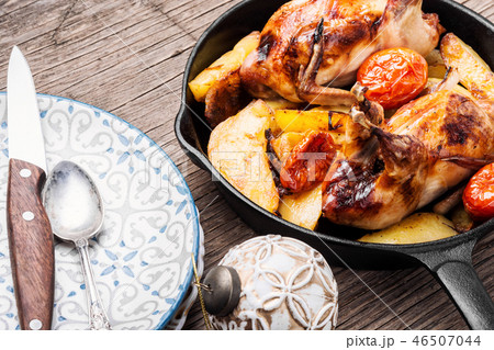 Xmas roasted quail Xmas roasted quail 46507044