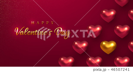 Valentines day holiday horizontal banner. 46507241