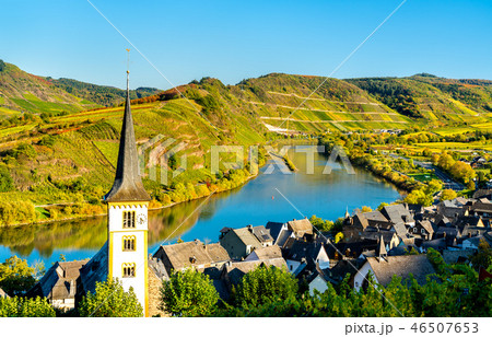 Saint Lawrence Church at the Moselle Bow - Bremm, Germany 46507653