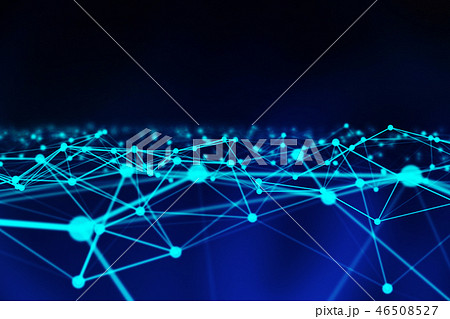 Digital data and network connection triangle lines and spheres i 46508527
