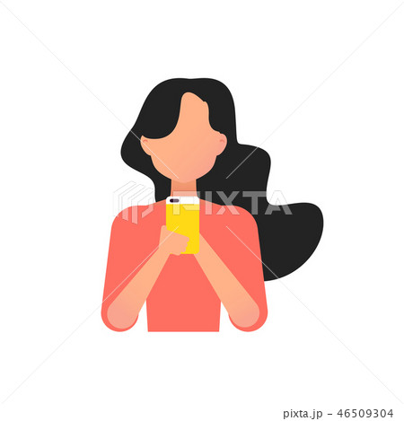 Young girl using phone 46509304