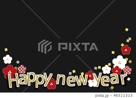年賀状素材 Happy new year 年賀状素材 Happy new year 46511313