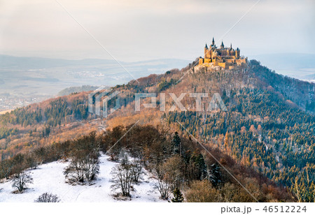 Winter view of Hohenzollern Castle, Germany Winter view of Hohenzollern Castle, Germany 46512224