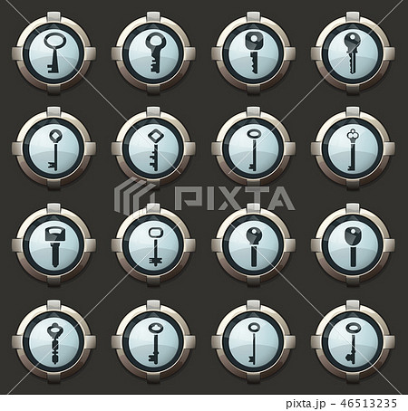 Lock and Key icons set Lock and Key icons set 46513235