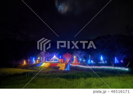 千葉県　小湊鉄道　クリスマスイルミネーション　飯給駅 46516171