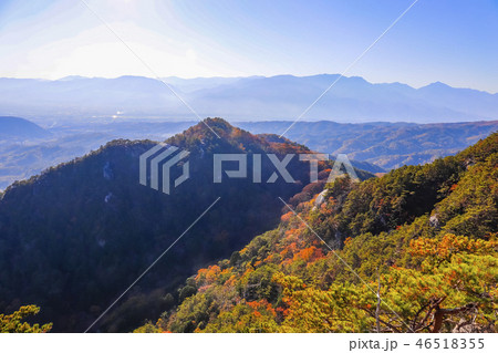 【山梨県甲府市】秋の特別名勝・御嶽昇仙峡・ロープウェイ山頂・弥三郎岳からのパノラマビュー 【山梨県甲府市】秋の特別名勝・御嶽昇仙峡・ロープウェイ山頂・弥三郎岳からのパノラマビュー 46518355