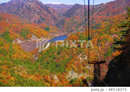 【山梨県甲府市】秋の特別名勝・御嶽昇仙峡・ロープウェイからの風景 46518373