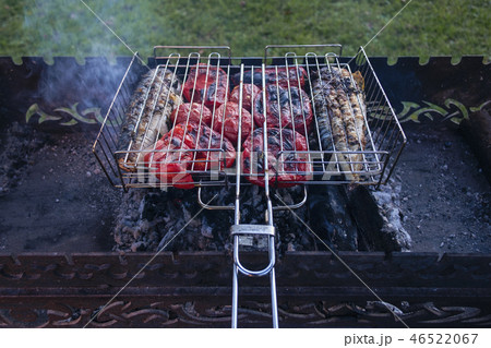 Barbecue preparing on grill 46522067