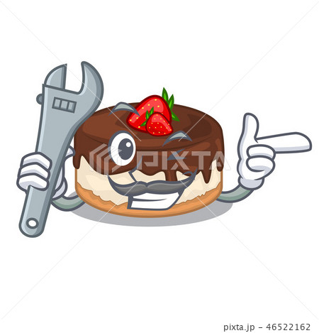 Mechanic cake berries with cream on mascot Mechanic cake berries with cream on mascot 46522162