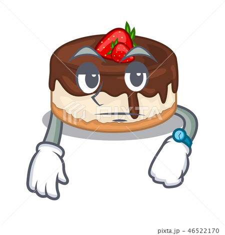 Waiting cake berries with cream on mascot 46522170