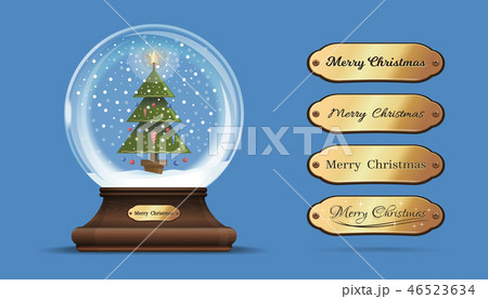 Snow globe with a a Christmas tree inside 46523634