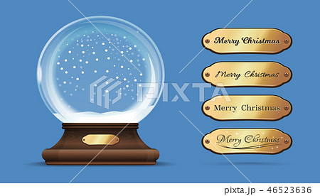 Christmas empty snow globe 46523636