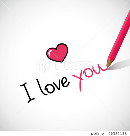 i love you hand written lettering 46525138