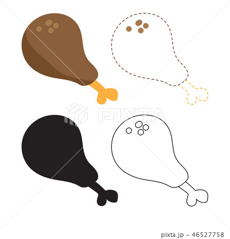 chicken drumstick worksheet vector design 46527758