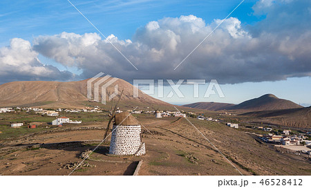 aerial view of windmill. 46528412