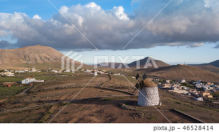 aerial view of windmill. 46528414