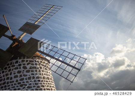 characteristic windmill of fuerteventura 46528429