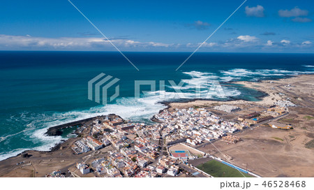 aerial view of El Cotillo bay, fuerteventura. 46528468
