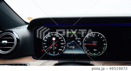 Close up modern car dashboard. Shallow dof Close up modern car dashboard. Shallow dof 46529072