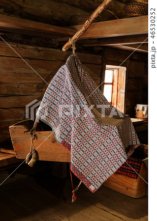fragment of the interior of an old peasant hutの写真素材 [46530252] - PIXTA