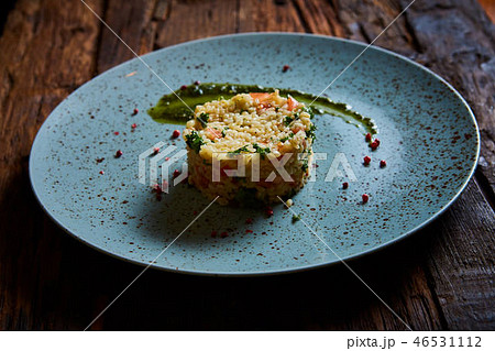 Bulgur with vegetables, healthy, diet tasty dish Bulgur with vegetables, healthy, diet tasty dish 46531112