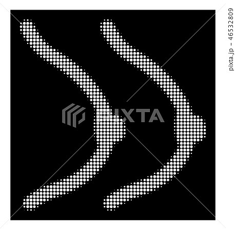 White Halftone Breast Icon White Halftone Breast Icon 46532809