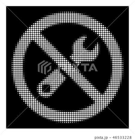 White Halftone Forbidden Repair Icon 46533228