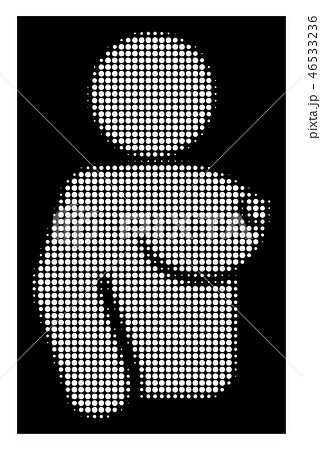 White Halftone Nude Female Icon 46533236