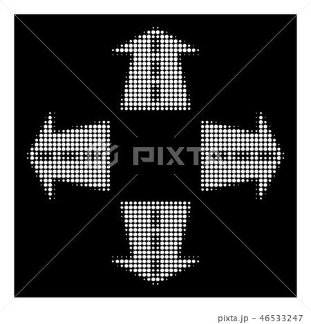 White Halftone Road Directions Icon 46533247