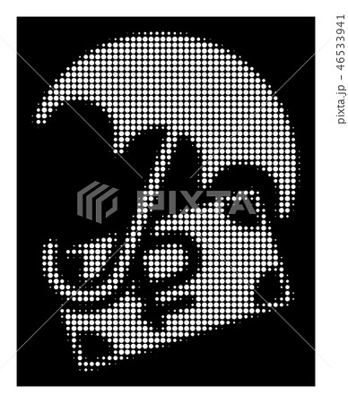 White Halftone Rouble Financial Safety Icon 46533941