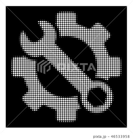 White Halftone Service Tools Icon 46533958