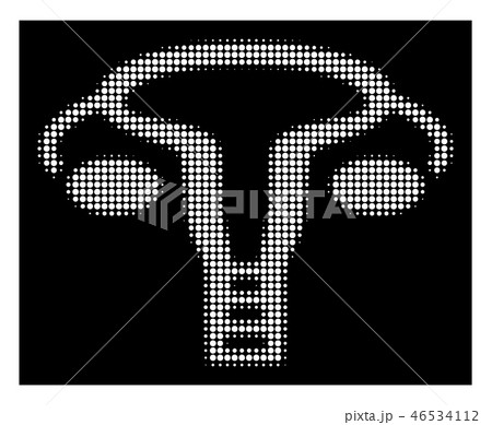 White Halftone Womb Icon White Halftone Womb Icon 46534112