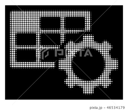White Halftone Schedule Settings Icon White Halftone Schedule Settings Icon 46534179