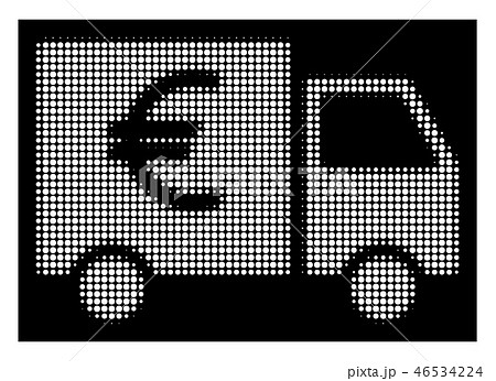 White Halftone Euro Truck Icon White Halftone Euro Truck Icon 46534224