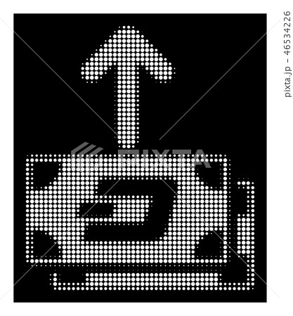 White Halftone Dash Banknotes Pay Out Icon 46534226